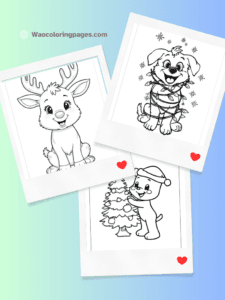 Bluey Christmas Coloring Sheets