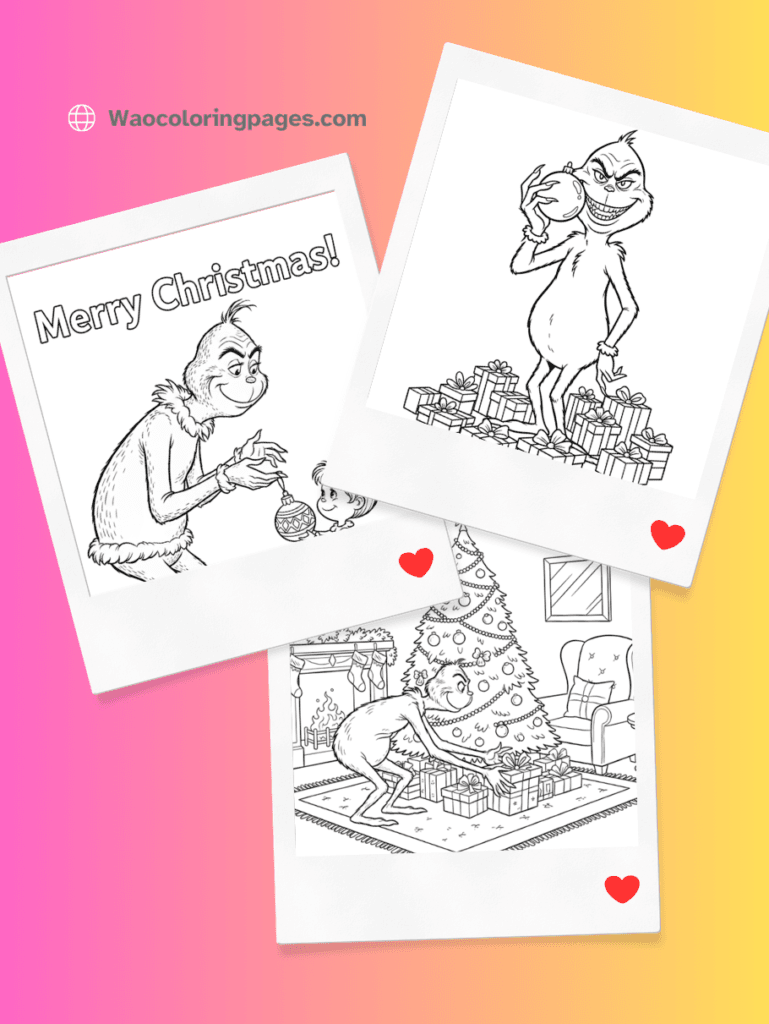 Christmas Coloring Pages 7 Featured image for post for Grinch Christmas coloring pages