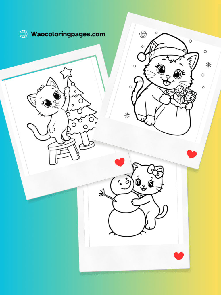 Christmas Coloring Pages 3 Helo kitty Christmas Coloring pages