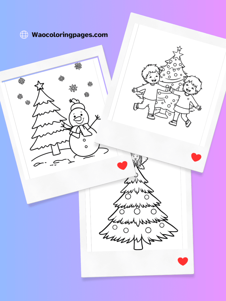 Christmas Coloring Pages 2 Reatured image christmas tree coloring pages post 1