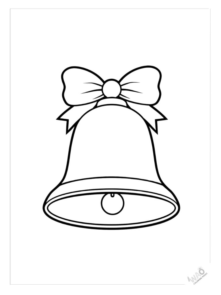 Christmas ornaments coloring pages jingle bell.