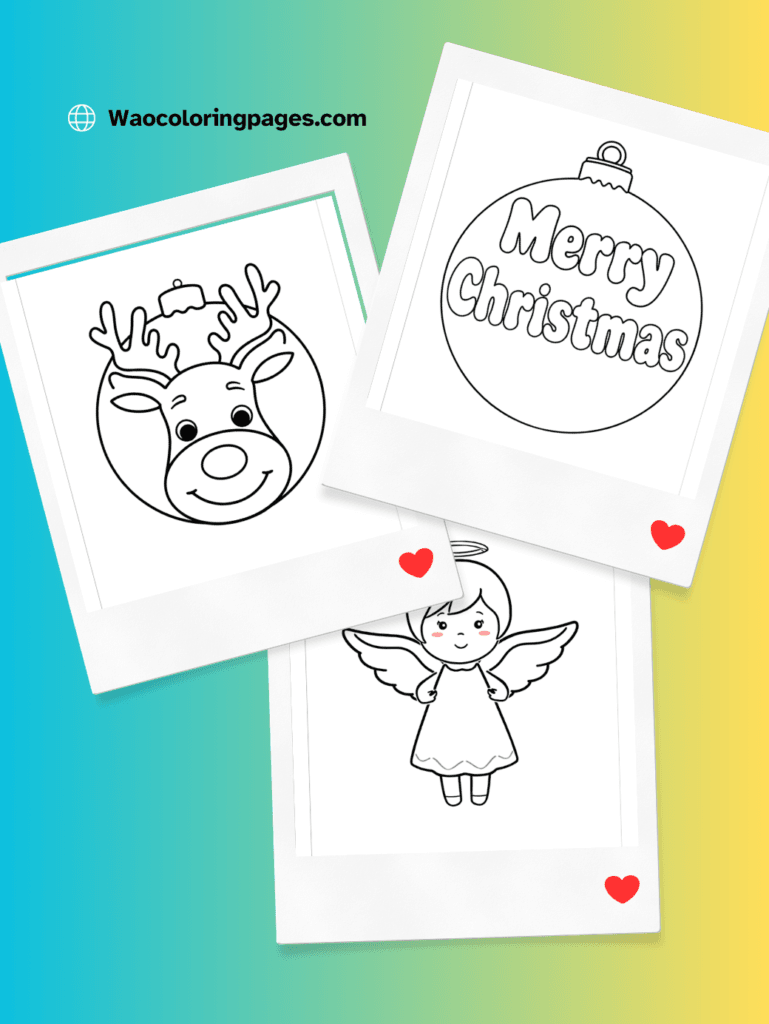 Christmas Coloring Pages 1 featured image christmas ornaments coloring pages post